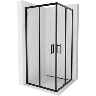 Mexen Rio quadratische Duschkabine 90 x 90 cm, Transparent, Schwarz - 860-090-090-70-00