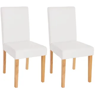 Mendler Esszimmerstuhl Littau Kunstleder weiß matt 2er Set