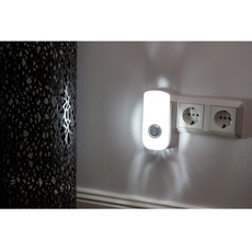 Bild von Nox 27700013 LED-Nachtlicht mit Bewegungsmelder Rechteckig LED Nachtlicht für Steckdose inklusiv mobiler Taschenlampe in einem