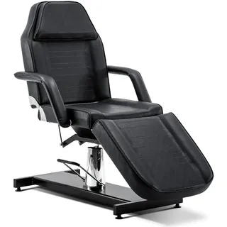 Barberpub Hydraulische Kosmetikliege Therapieliege Massageliege Tattooliege 0006BK (Schwarz)