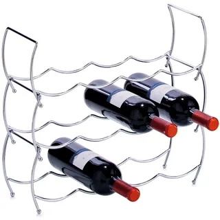 Zeller Weinregal 42 x 14 x 14 cm Silber