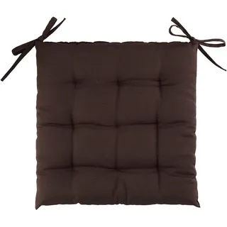 Boxxx Sitzkissen , Braun , Textil , Uni , Füllung: Schaumstoff, Vlies,Schaumstoff, Vlies , quadratisch , 40x40 cm , formstabil, mittels Bändern zu befestigen , Heimtextilien, Wohntextilien, Sitzkissen