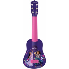 Lexibook Encanto, Meine erste Gitarre, 6 Nylonsaiten, 53 cm, für Kinder, inklusive Anleitung, Lila / Rosa, K200EN