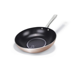 Moneta Rosegold Diamant Wok 28 cm, Aluminium, Edelstahl