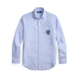 Polo Ralph Lauren für Herren. 710B16049002 Wimbledon Leinenhemd Classic Fit blau (XL), Lässig, Klassisch, Langarm