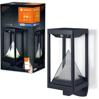 LEDVANCE Outdoor Bluetooth Solar-Wandleuchte Aluminium 36,5 cm inkl. USB-C Kabel schwarz