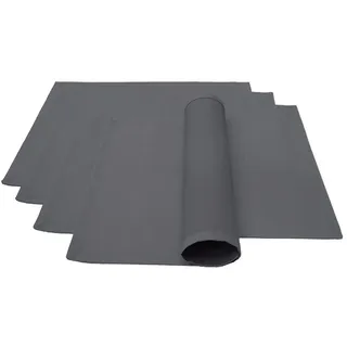 Lemos Home Platzset Tischset Platzdeckchen 4 Stück ca. 46 x 36 cm aus Baumwolle Viele Farben (Anthrazit), 46x36, Tischset 46x36