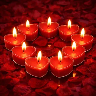 Herz Kerzen, 9 Stück Teelichter Herzförmige Kerzen,für Weihnachtsfeiern, Hochzeiten, Neujahr,Valentinstag,Geburtstag, Vorschlag,Party