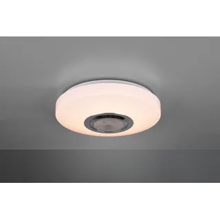 REALITY Leuchten LED Deckenleuchte »Maia« LED-Board 1 Stk. Warmweiß dimmbar, Bluetooth Lautsprecher inkl. Fernbedienung RGBW-Farbwechsler, weiß