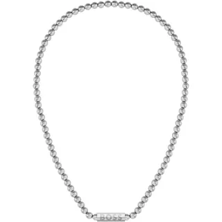 Boss Halskette SPHERE Edelstahl Silber