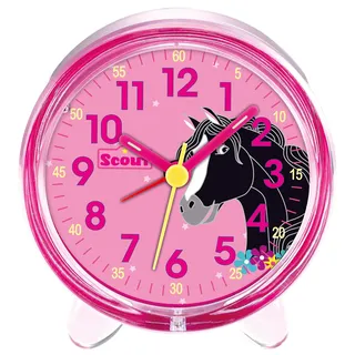 Scout Kinder Wecker 280001050 Favorit Pferd Blumen - Rosa