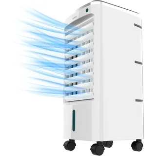 Cecotec - Verdunstungskühler mit EnergySilence 3500 Cool Compact 65 W, 3,5 L Tank, 3 Geschwindigkeiten, 70o Oszillation, Mehrrichtungsrollen, Inklusive 2 Kühler