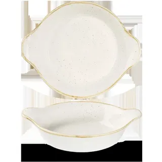 Churchill Super Vitrified Stonecast Barley White Pfanne, 15x18cm, rund, 6 Stück