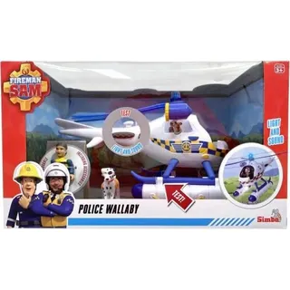 Feuerwehrmann Sam Wallaby Polizeihubschrauber Licht/Sound + Figur