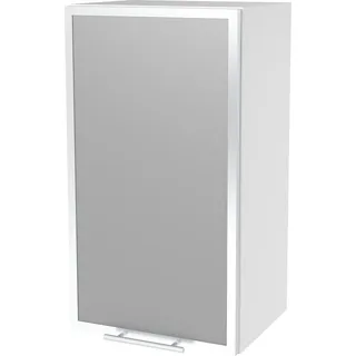 Halmar Oberer, höher Küchenschrank Vento GV-40/72 L - weiß / aluminium / milchglas - Weiß