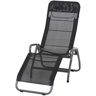 Siena Garden Bito Klappliege 139 x 72 x 118 cm Schwarz