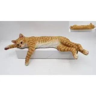 DecoTrend GmbH Dekofigur Helle Katze Fensterbrett 58x26x23cm