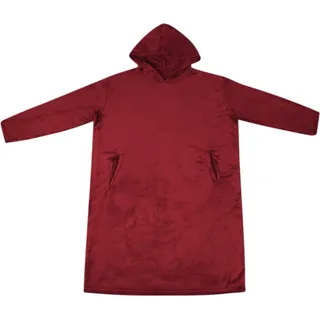 vidaXL Decken-Hoodie Bordeauxrot L Flanell - Rot