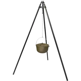 Gusseisen Kessel Gulaschkessel Feuertopf Feuerkessel auf Füßen mit Deckel 6l Neu