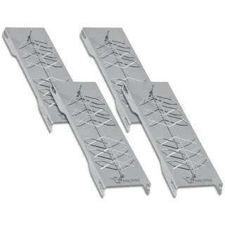 BBQ-Toro Räucherbrett 4 Stück Edelstahl silber