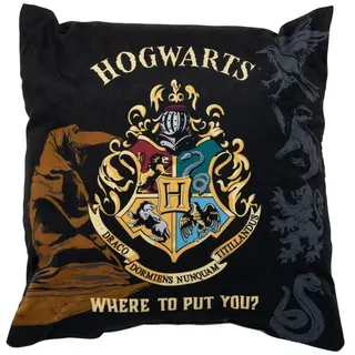 UNITED LABELS Harry Potter Hogwarts Kissen 40 x 40 cm Schwarz