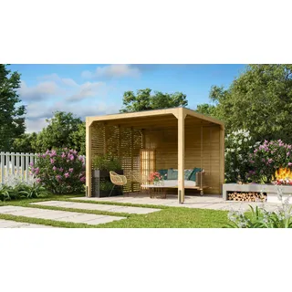 Karibu Holzpavillon »Gordon«, mit Seiten- und Lamellenwand