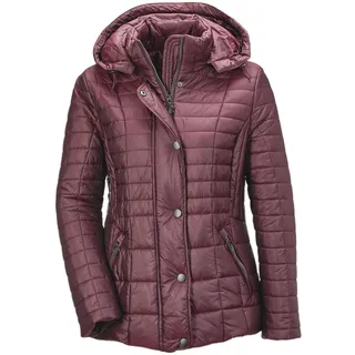 GOLDNER Steppjacke "Steppjacke in zart glänzender Qualität" Mit abnehmbarer Kapuze, pflaume