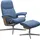 Relaxsessel blau blau 82cm 102cm 72cm Relaxsessel mit Hocker mit