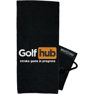 wolf golf towels Golfhub Golf-Handtuch – Golfzubehör für Herren – Golf-Geschenke für Männer – Besticktes lustiges Golf-Handtuch