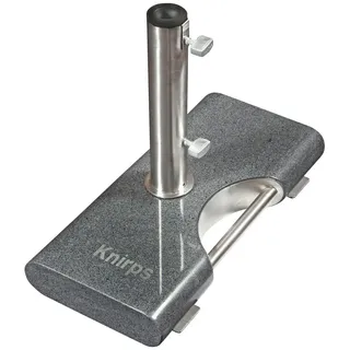 Doppler Sonnenschirmständer , Anthrazit , Metall, Stein , 55x7x26 cm , Haltegriff, Einsätze für unterschiedliche Rohrstärken , Sonnenschutz, Sonnenschirmständer