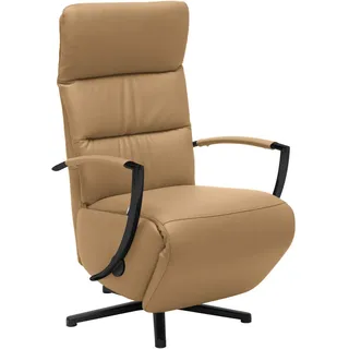 Cantus Relaxsessel , Honig , Leder , Echtleder , Color-Finish-Leder , 64x112x80 cm , Fußauswahl, Lederauswahl, Stoffauswahl, Relaxfunktion , Wohnzimmer, Sessel, Ledersessel