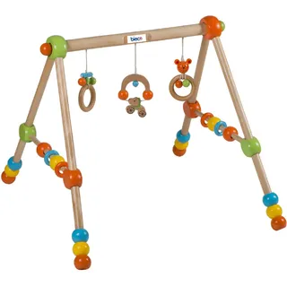 Bieco Spieltrapez höhenverstellbar | Spielbogen Baby Holz | Spielebogen Holz Baby | Spieltrapez Holz | Baby Mobile Holz | Activity Center Baby Gym | Holzspielzeug Baby | Baby Spielzeug | Trendy
