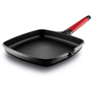 ASADOR INDUCTION CON MANGO DESMONTABLE ROJO 22 x 22 CM