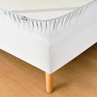 Wrappybag Boxspring Bettumrandung 90 x 200 mit Gummibändern – Neuer Look für Ihren Alten Boxspring-Sockel – Farbe Weiẞ - Betthusse in 6 Größen Verfügbar