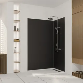 Marwell Duschrückwand "Urbanox" Set bestehend aus: 2 Paneele 90 x 210 cm, schwarz