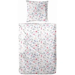 H.G. Hahn - Soft-Seersucker-Bettwäsche mit Blümchenmotiv, 100% Baumwolle