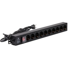 Rockstable 19-10PDU 19", Serverschrank Zubehör, Schwarz