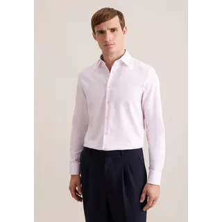Businesshemd SEIDENSTICKER "Schwarze Rose", Herren, Gr. M (40), verlängerte Ärmellängen, rosé, 100% Baumwolle, Strukturmuster, tailored fit, 2-Knopf-Manschette, Hemden Businesshemd, Shaped 1/1 Extra lang Kentkragen Struktur
