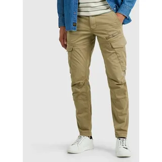 Cargohose PME LEGEND "Nordrop Stretch Twill", Herren, Gr. 40, Länge 34, beige, Twill, Obermaterial: 97% Baumwolle, 3% Elasthan, unifarben, regular fit knöchellang, Hosen Cargohose, mit Logo Stickerei