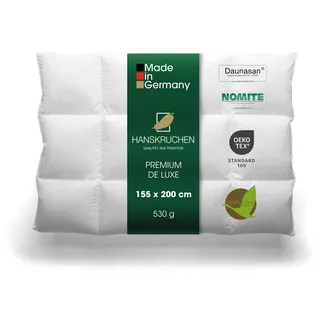 Hanskruchen Daunendecke PREMIUM DE LUXE Leicht 155 x 200 cm - Weiß