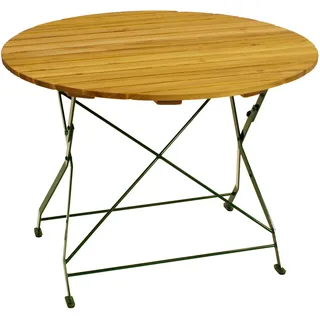 DEGAMO BAD TÖLZ Gartentisch Ø 100 x 72 cm grün/braun