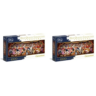 Clementoni - 39445 - Disney Panorama Collection Puzzle für Erwachsene und Kinder - Disney Orchestra - 1000 Teile Mehrfarbig (Packung mit 2)