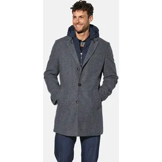 Langjacke BABISTA "Wollmantel HELMARO", Herren, Gr. 50, blau, Obermaterial: 55% Wolle mw. 35% Polyester COOLMAX PES(Coolmax). 10% sonstige Fasern AF., Jacken Langjacke