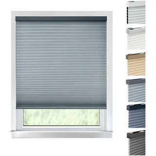 CHICOLOGY Cordless Cellular Shades Sichtschutzrollo, 1 Zelle, Polyester, Metall, Kunststoff, Morning Pebble, 71W x 213H cm