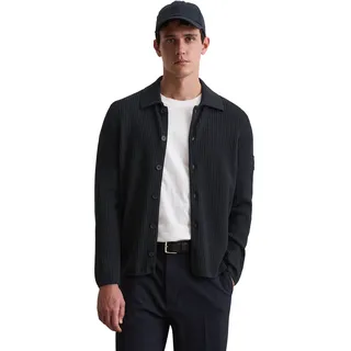 Marc O'Polo regular fit Strickjacke aus reiner Baumwolle, - Marc O'Polo DFB Travel Collection, Dunkelblau, XXL