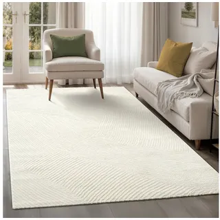 Sanat Kurzflorteppich »Hera weiß B/L: ca. 120x160 cm - weiß