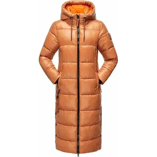 Navahoo Damen Winterjacke Langer Parka Warm Stepp Mantel Kapuze Schmuseengel Rusty Cinnamon Gr. 34 - XS - Orange