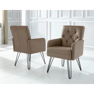 exxpo - sofa fashion »Doppio, Loungesessel mit Designuntergestell, bequem und elegant« aufwendige Rückenverarbeitung, Breite 61 cm