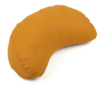 Bodhi Meditationskissen Halbmond | Bodenkissen für Yoga & Meditation | Yogi MOND ECO | 100 % Bio-Baumwollbezug | Yogakissen halbmondförmig mit Buchweizenfüllung | Ergonomisches Halbmondkissen