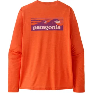 Patagonia Herren Cap Cool Daily Boardshort Logo Langarmshirt Orange Peel - Light Orange Pee M